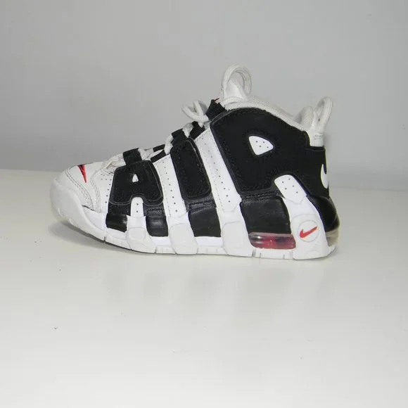 Nike Air More Uptempo PS Preschool Little Kids Sz 12C White Black